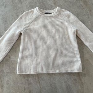 Jenni Kayne Cream Cotton Fisherman Sweater XS